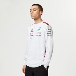 T-shirt Longsleeve homme blanc Team Mercedes AMG F1 