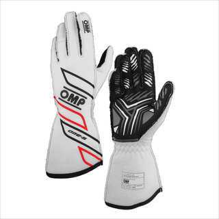 Gants de rallye  OMP ONE-S MY25 blancs (approbation FIA)