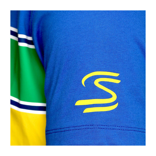T-shirt homme Hashtag Ayrton Senna F1 2025 bleu