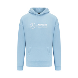 Sweat capuche Retro Hoodie Blue Mercedes AMG F1 