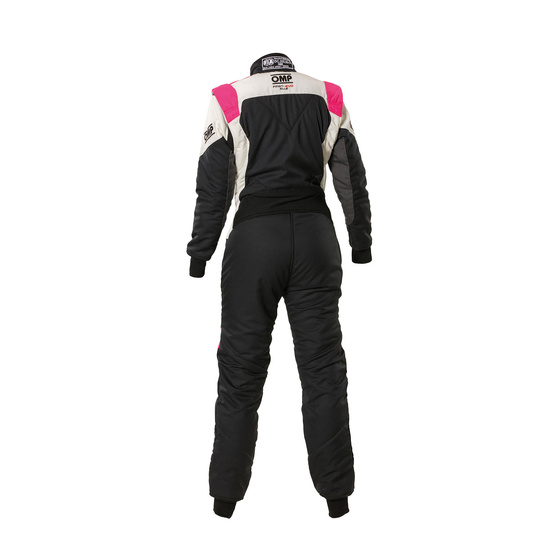 Combinaison FIA OMP FIRST EVO ELLE MY25 noir-rose