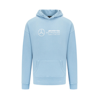 Sweat capuche Retro Hoodie Blue Mercedes AMG F1