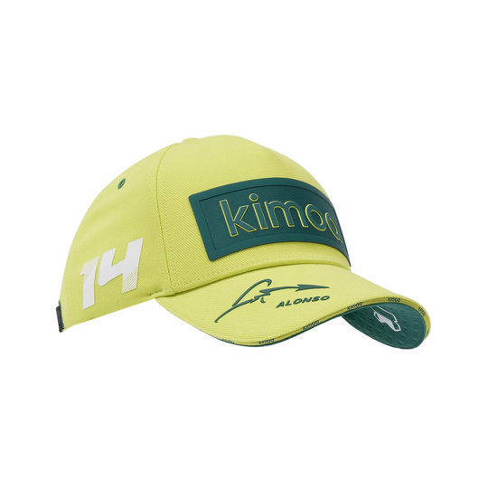 Casquette de baseball Patch Alonso Kimoa Aston Martin F1 2024 citron vert