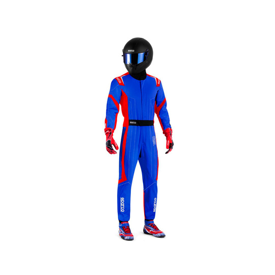 Combinaison enfant karting FIA Sparco THUNDER bleu/rouge