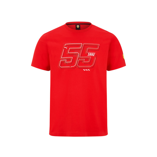 T-shirt homme Sainz Red Ferrari F1 