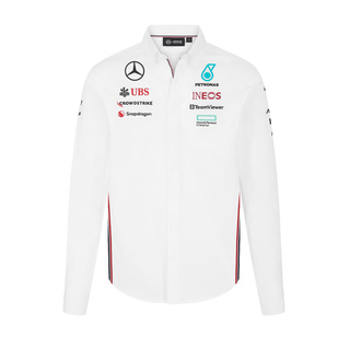 Chemise homme manches longues blanche Team Mercedes AMG F1 2024