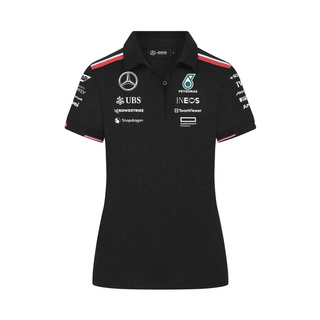 Polo femme Team Noir Mercedes AMG F1 2024