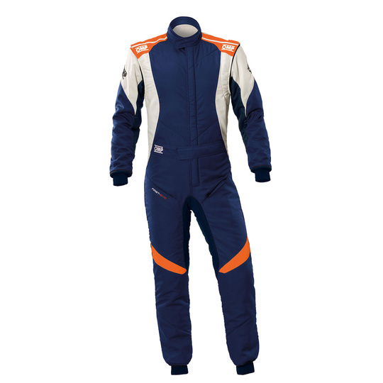 Combinaison FIA OMP FIRST EVO MY25 bleu marine-orange 
