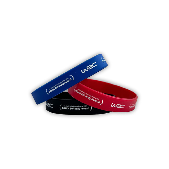 Bracelet en silicone Rally Poland WRC 2024 rouge
