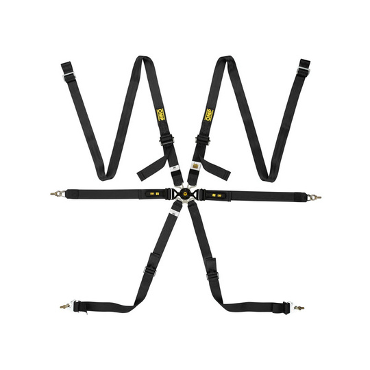 Harnais FIA OMP ONE VERSA 6p noir