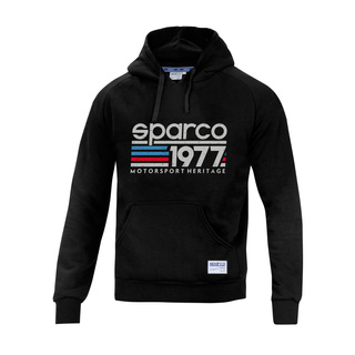 Sweat homme capuche Sparco 1977 noir