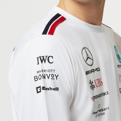 T-shirt Longsleeve homme blanc Team Mercedes AMG F1 