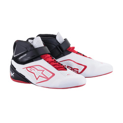 Bottines karting Alpinestars TECH 1-K V2 blanc-rouge