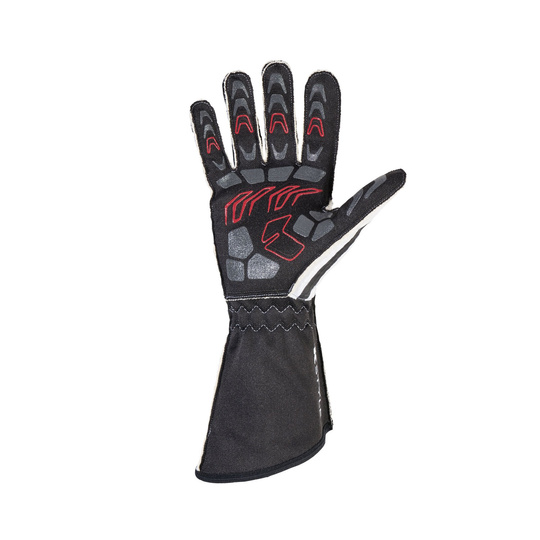 Gants OMP KS-1R noir/blanc/couleur d'argent