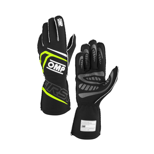 OMP Gants FIA FIRST MY25 noir-jaune