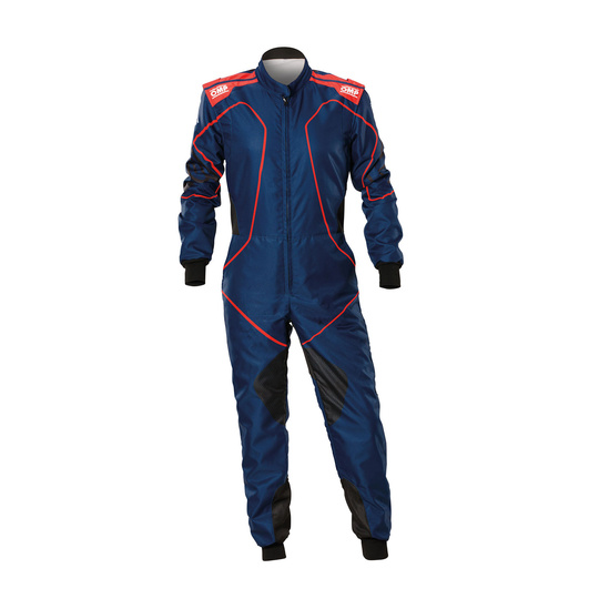 Combinaison karting FIA OMP KS-3X Art 8877-2022 bleu marine-rouge
