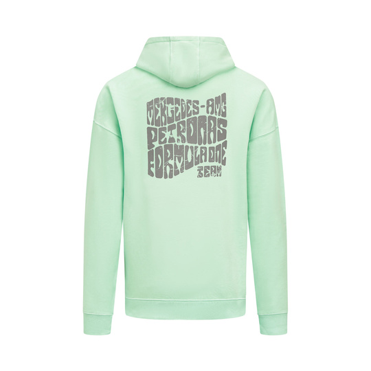 Sweat capuche Retro Hoodie Mint Mercedes AMG F1 