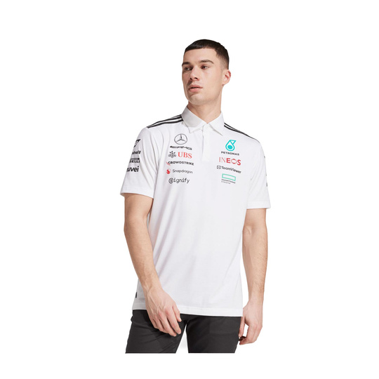 Polo homme Team Mercedes AMG F1 2025 blanc