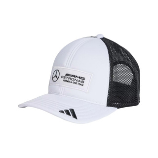Casquette homme Logo Trucker Mercedes AMG F1 2025 blanc