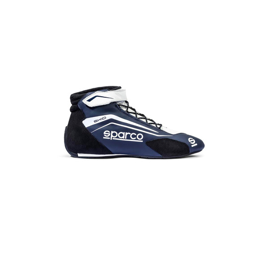 Chaussures de course Sparco SKID MY25 bleu marine-blanc (FIA)