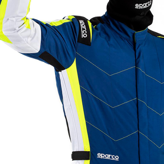 Ensemble de karting  Sparco KERB bleu/jaune (FIA)