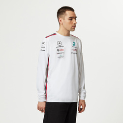 T-shirt Longsleeve homme blanc Team Mercedes AMG F1 