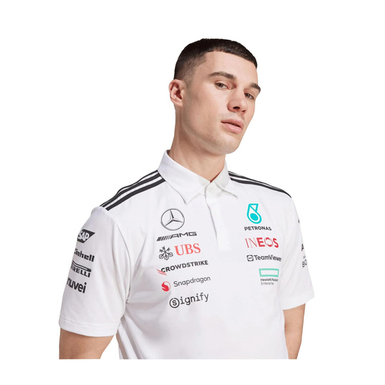 Polo homme Team Mercedes AMG F1 2025 blanc