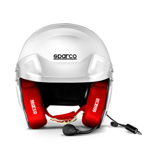 Casque FIA Jet Sparco AIR RJ-I blanc-rouge