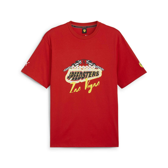 T-shirt homme Las Vegas GP Scuderia Ferrari F1 rouge